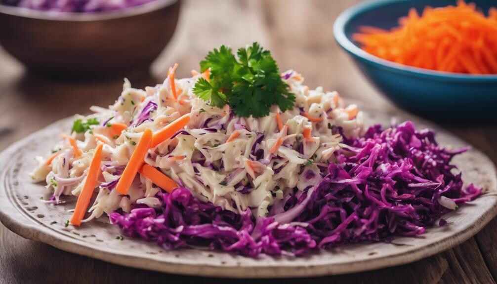cabbage carrots mayonnaise vinegar