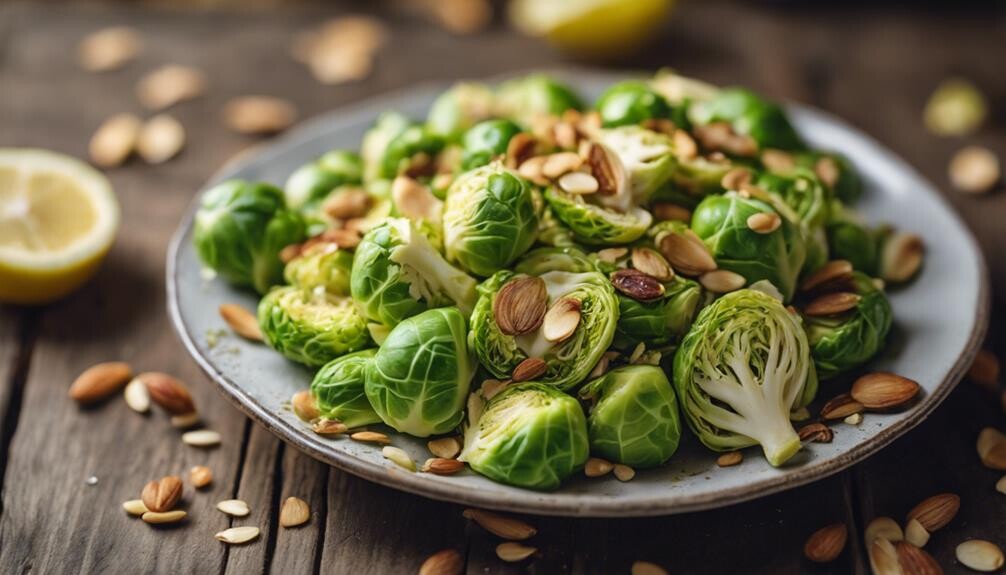 chopped bacon and almonds