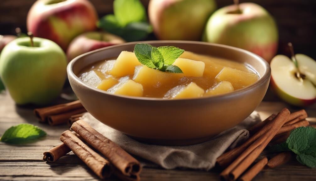 cinnamon infused homemade apple sauce