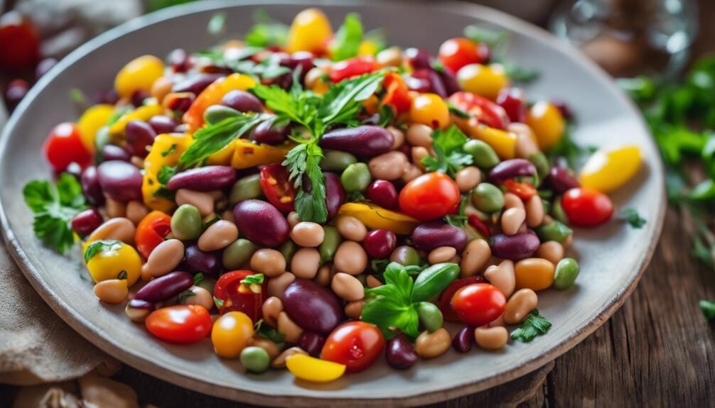 colorful bean medley salad