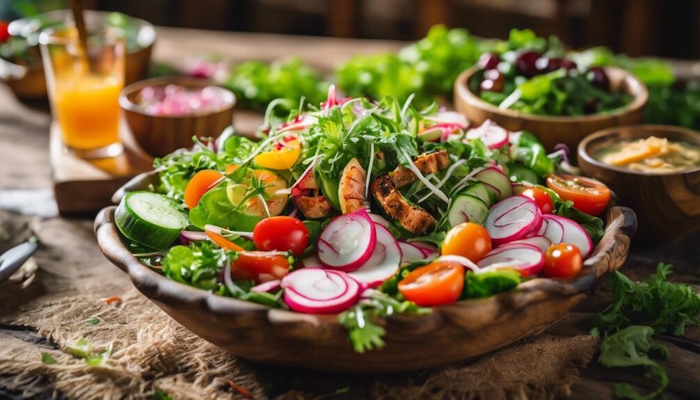 colorful vegetables and herbs