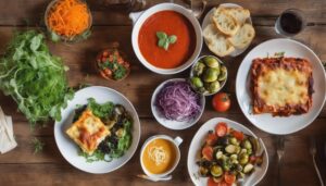 complement veggie lasagna perfectly