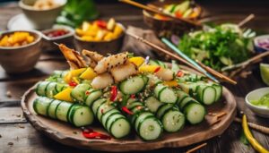 complementing asian cucumber salad options
