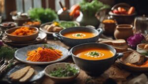 complementing carrot ginger soup