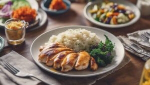 complementing chicken and rice