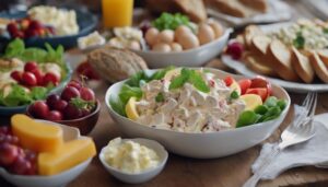 complementing chicken salad luncheon