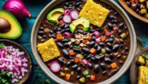 complementing cuban black bean