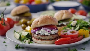 complementing greek turkey burgers