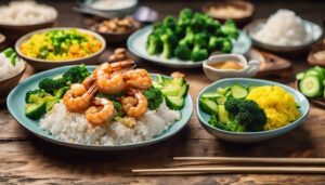 complementing honey walnut shrimp