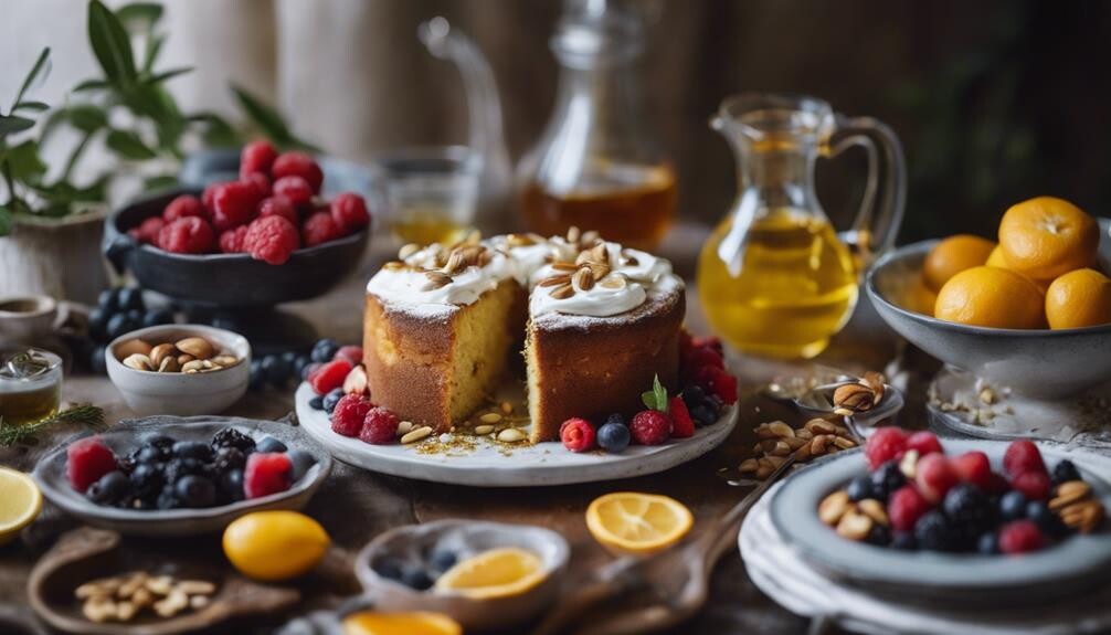 complementing olive oil cake