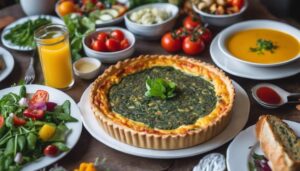 complementing spinach quiche flavors