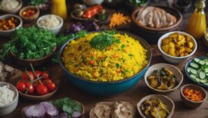 complementing turmeric rice dishes