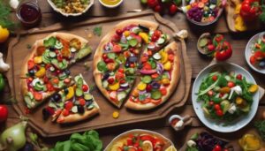 complementing vegetable pizza perfectly