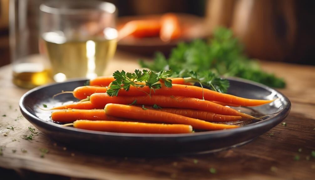 cooked carrots with honey
