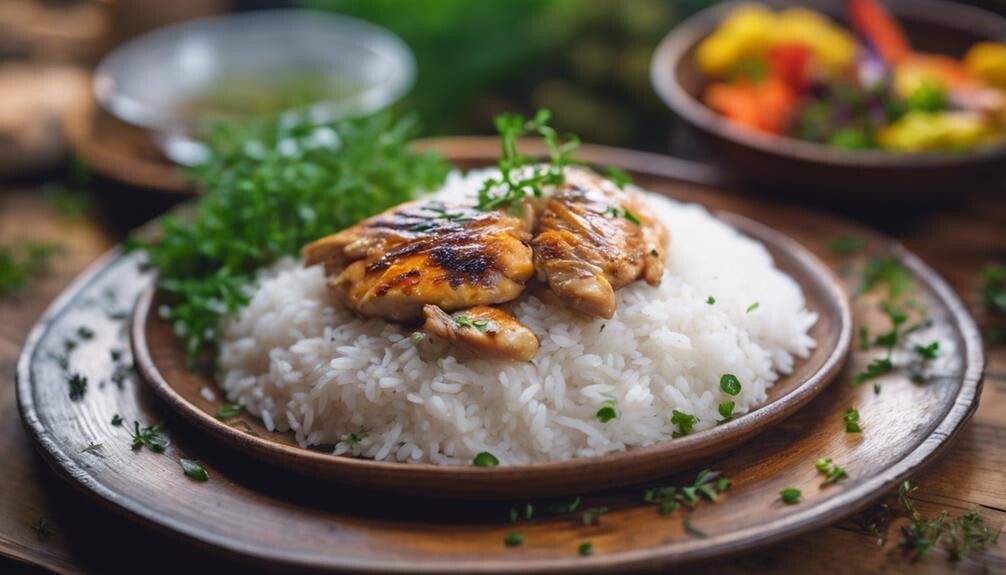 cooked in coconut milk