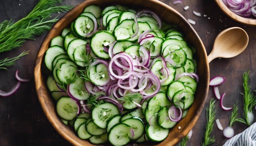 cool refreshing cucumber salad