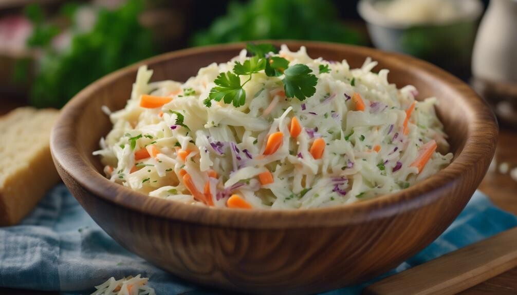 creamy cabbage salad dish
