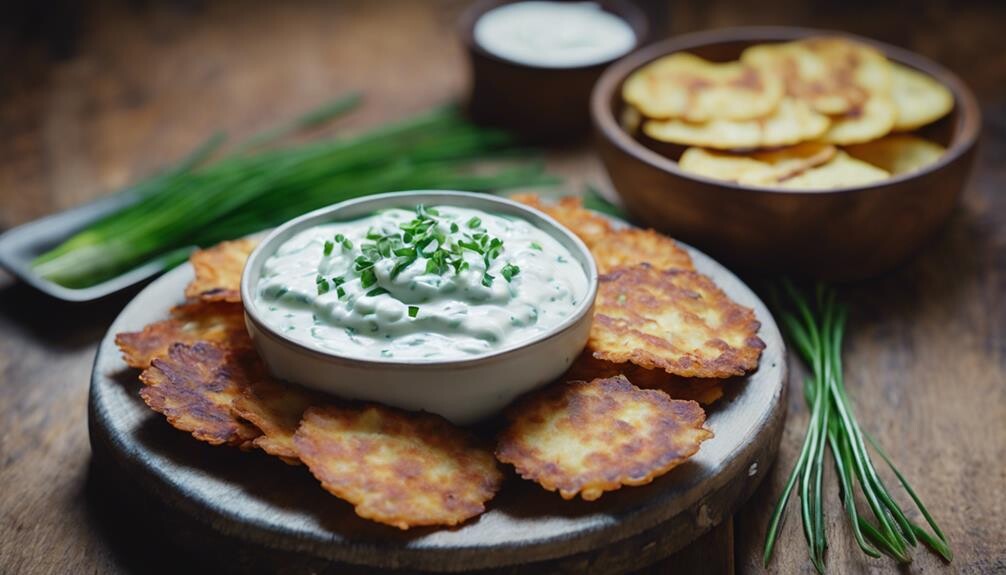 creamy chive infused yogurt dip