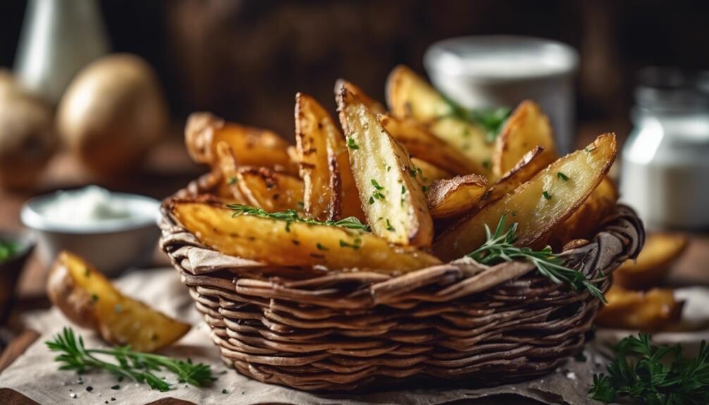 crispy seasoned potato slices