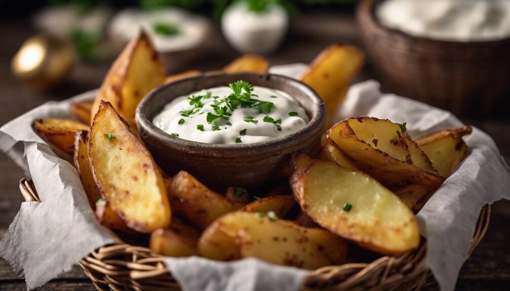 crispy seasoned potato wedges