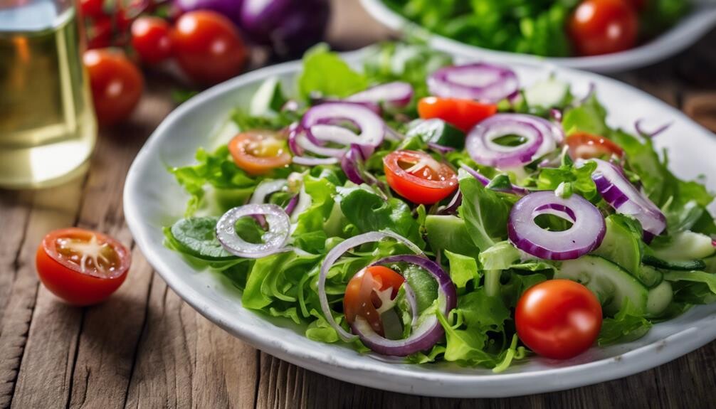 crunchy spring mix greens