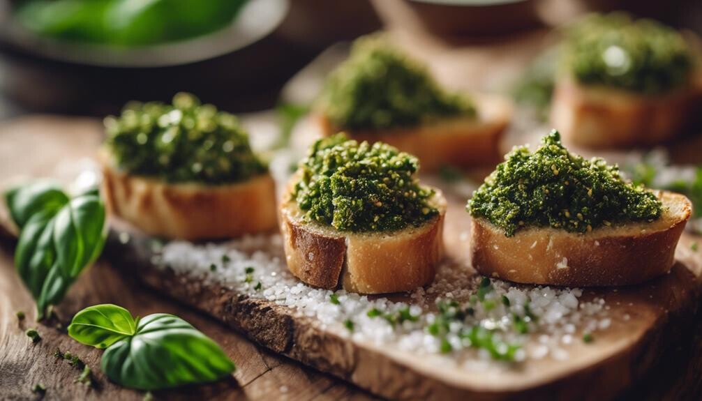 delicious appetizer with herbs