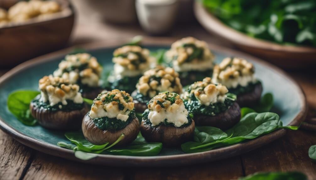delicious appetizer with mushrooms