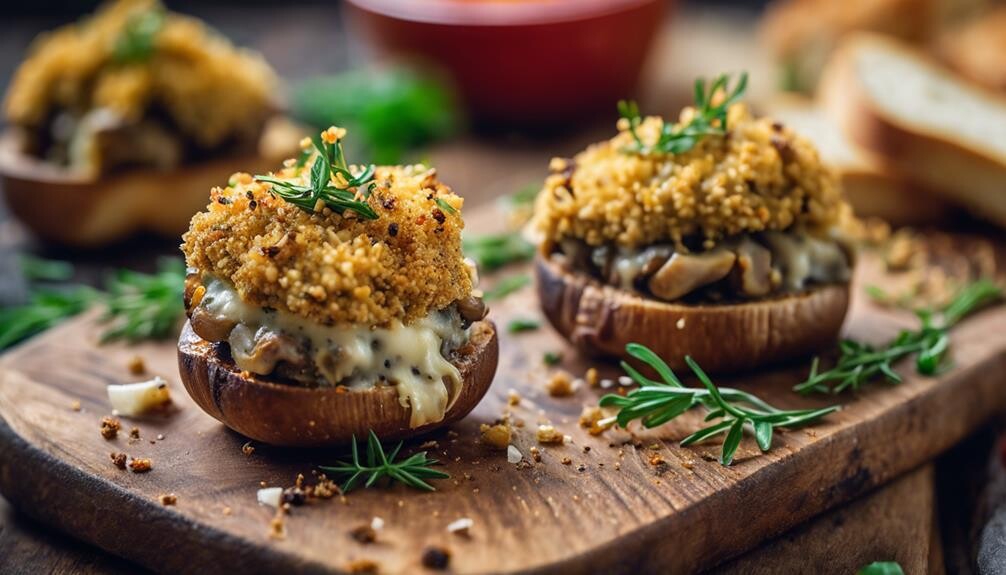 delicious appetizer with mushrooms