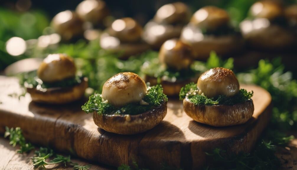delicious appetizer with mushrooms