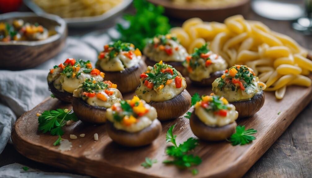 delicious appetizer with mushrooms