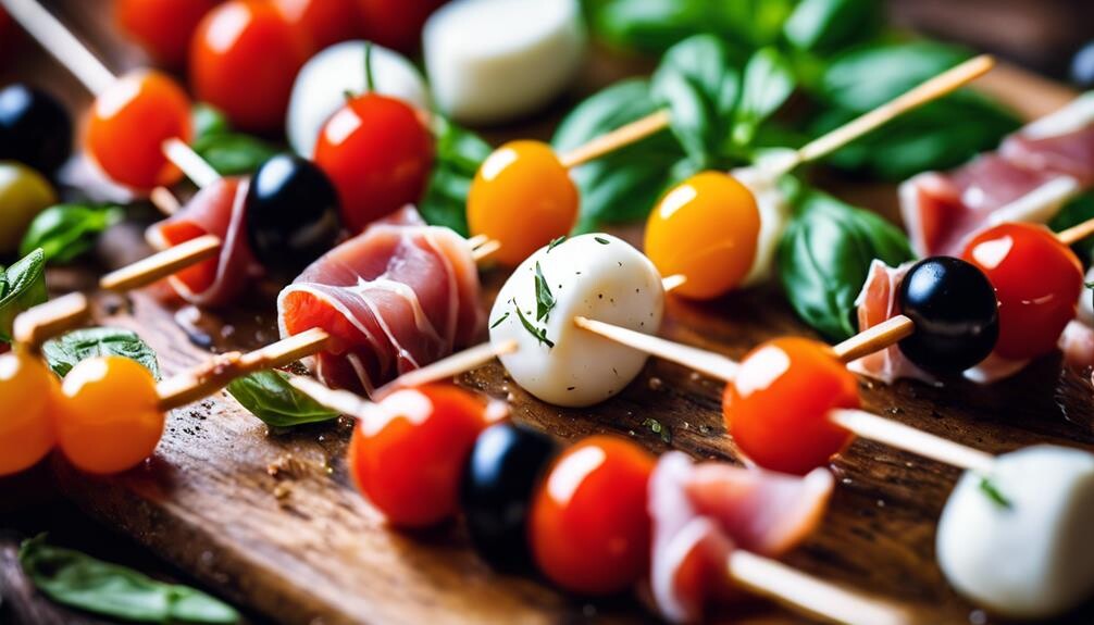 delicious appetizer with variety