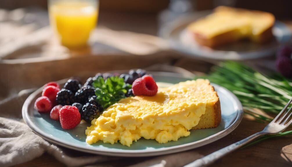 delicious breakfast with toast