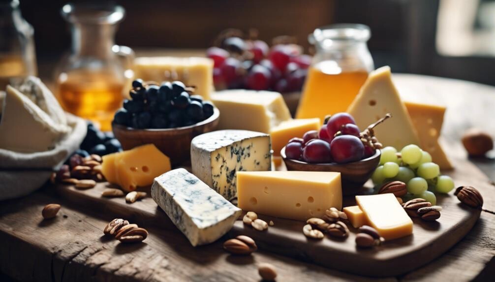delicious cheese platter served