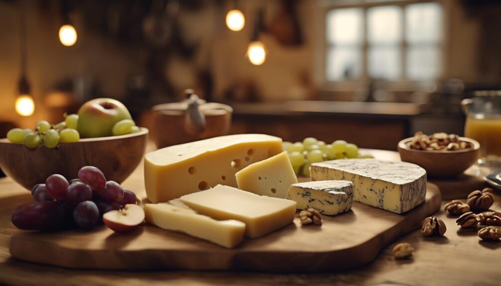 delicious cheese platter served