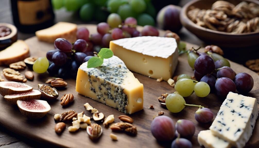 delicious cheese platter served