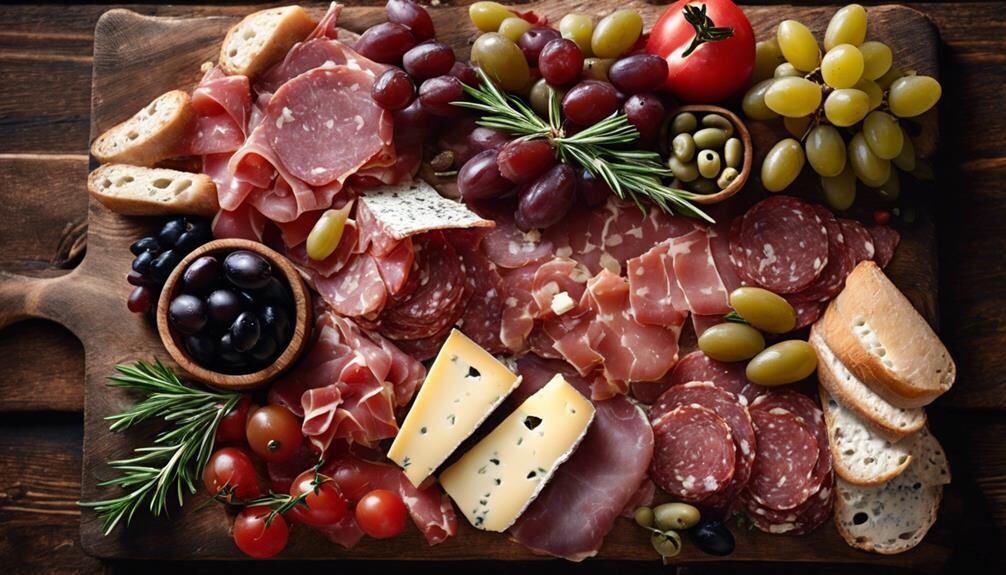 delicious cured meat selection