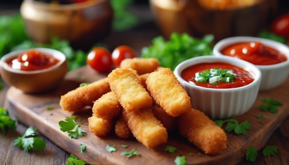 delicious fried cheese sticks