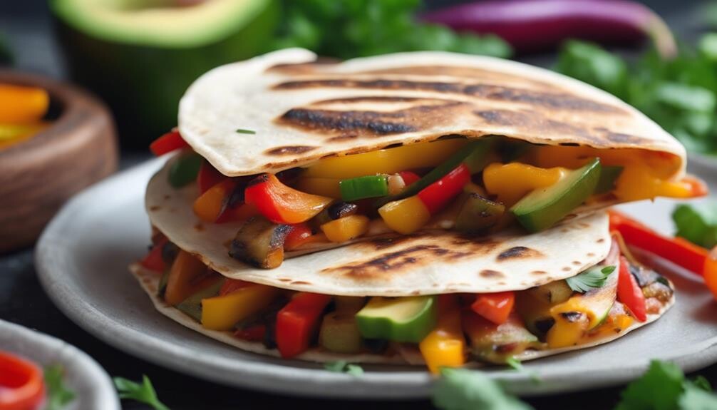 delicious vegetarian fajita creation