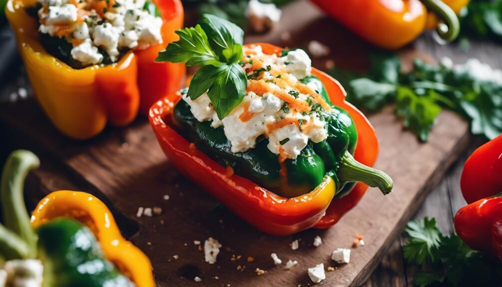 delicious vegetarian stuffed peppers