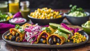 enchiladas with diverse sides