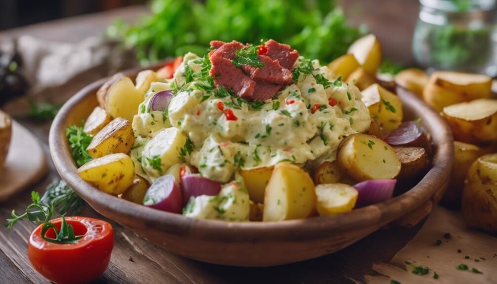 family picnic with potato salad