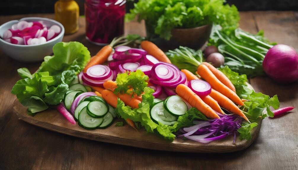 fermented cucumbers and carrots