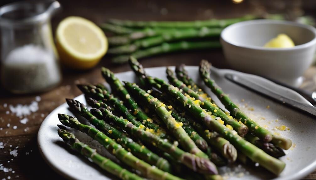 fresh asparagus on grill