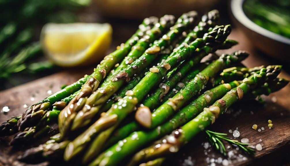 fresh asparagus on grill