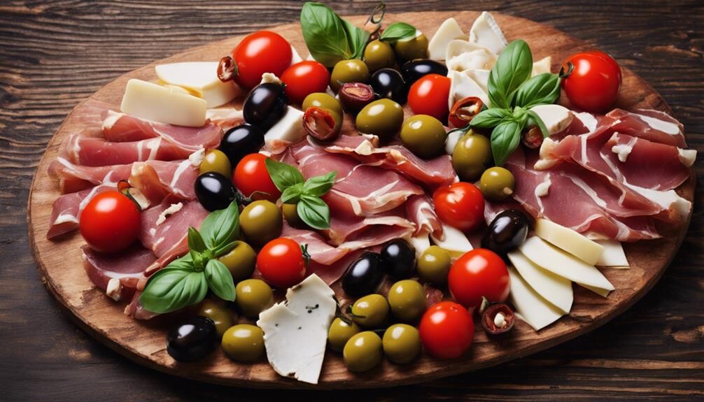 fresh colorful italian spread