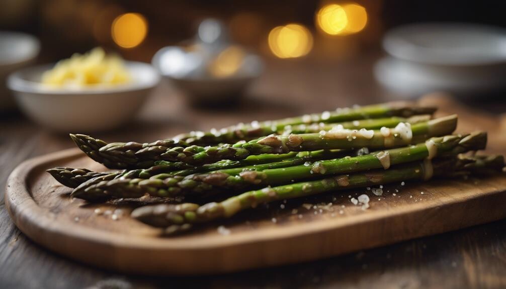 fresh green oven baked spears