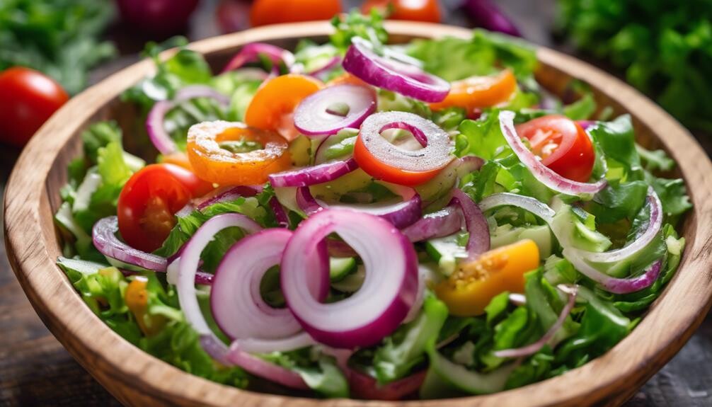 fresh lettuce and tomatoes