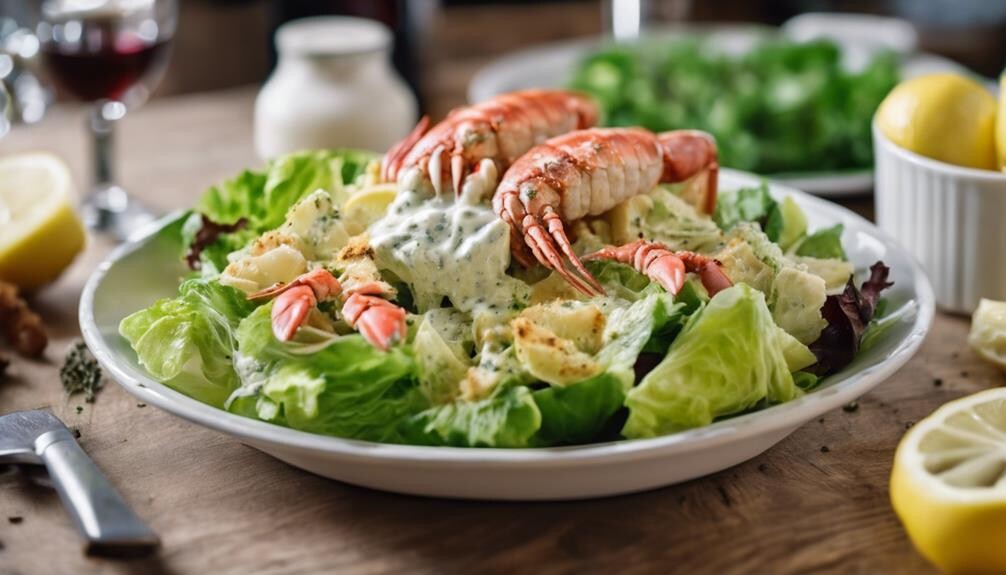 fresh lettuce tangy dressing