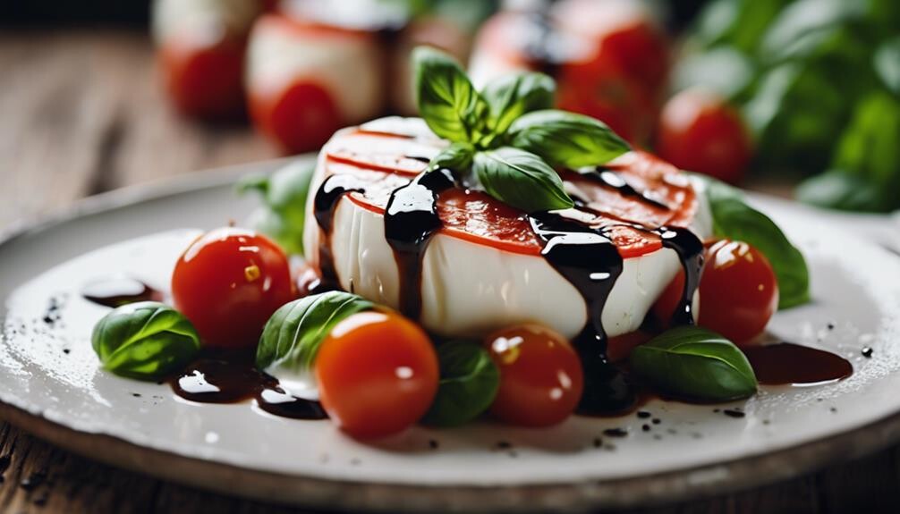 fresh tomatoes and mozzarella