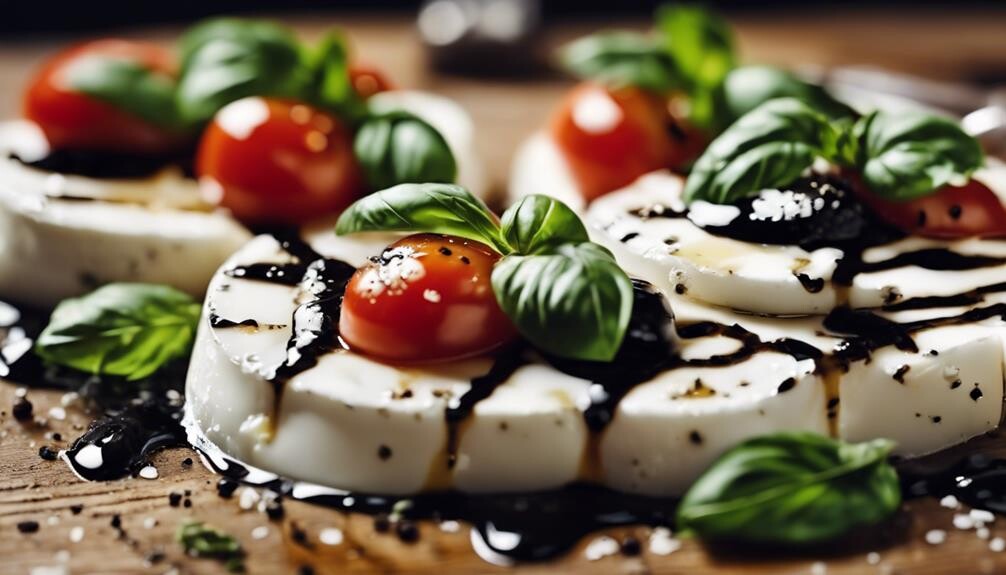 fresh tomatoes and mozzarella